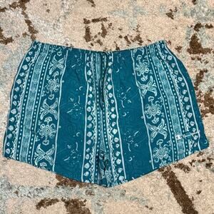 Vintage Champion Abstract Swim Trunks Nylon Shorts Size XL 90s Retro